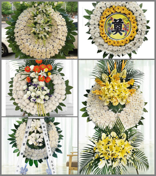 四川成都邛崃市高何镇银杏村花圈速递