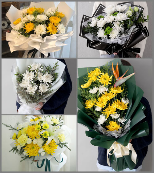 四川成都邛崃市高何镇银杏村白事花束代送